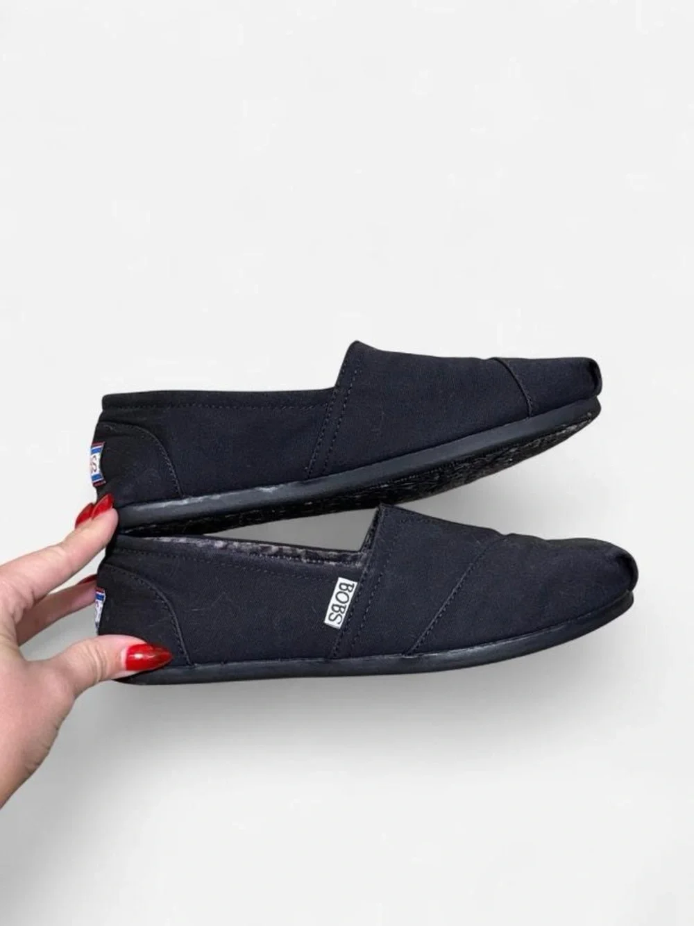 BOBS | Black Slip-on Shoes | Memory Foam Sole | Size 6.5